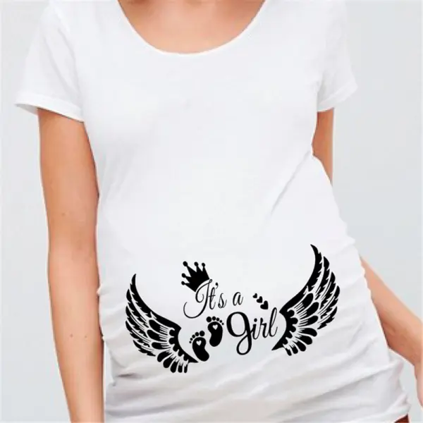 Maternity Cute Baby Print Plus Size T-Shirt - Lukalula.com 
