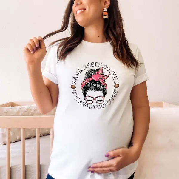 Women Cotton Stain Resistant Cartoon Print Short Sleeve Tee Only $23.79 - Lukalula.com 