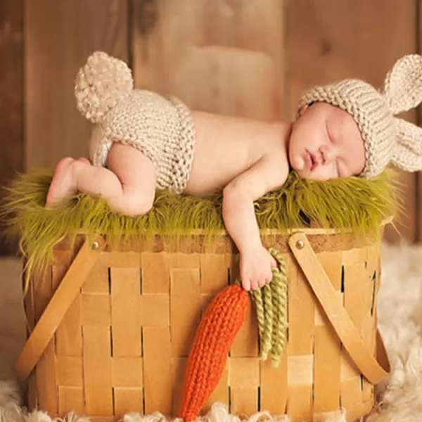 Photo Studio Newborn Wool Knitting Photography Suit Photo Rabbit - Lukalula.com 