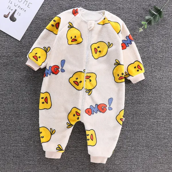 【18M-5Y】Unisex Kids Flannel Duck Printing Sleeping Bag Only $13.71 - Lukalula.com 