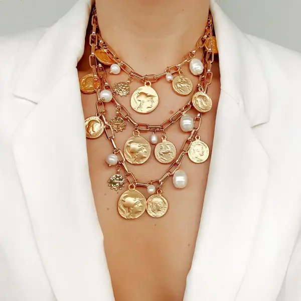 Maternity Fashion Gold Color Necklace - Lukalula.com 