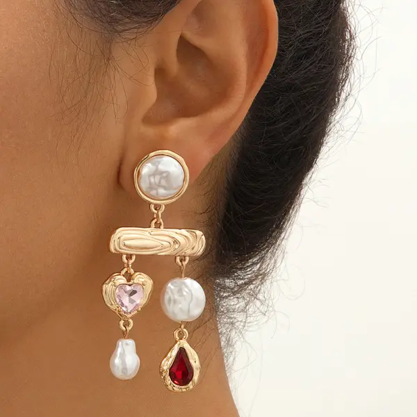 Women Fashionable Asymmetrical Design Earrings - Lukalula.com 