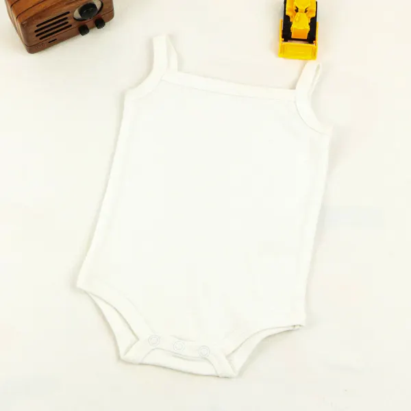 【0M-24M】Baby Girl Cute Solid Color Sling Romper - Lukalula.com 