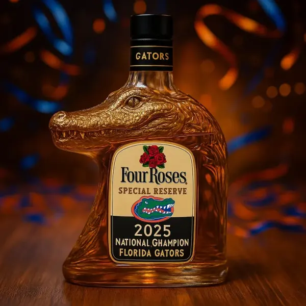 Crocodile Bottle 2025 National Champion Whiskey Bottle, Whiskey Carafe for Wine, Liquor, Scotch, Bourbon, Brandy - Lukalula.com 