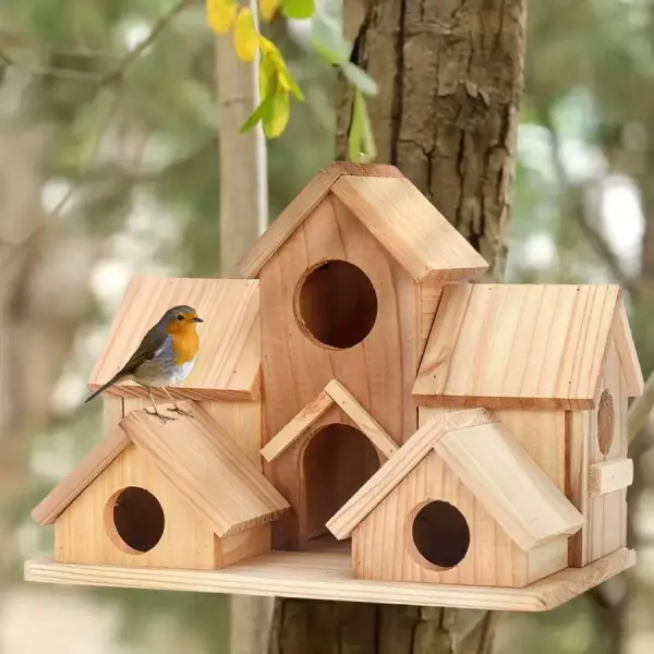 🐦6 Hole Handmade Bird House - Lukalula.com 