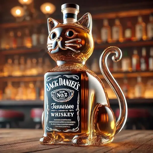 Funny Whiskey Cat Bottle, Whiskey Decanter, Whiskey Decanter, Whiskey Carafe for Bar Restaurant - Lukalula.com 