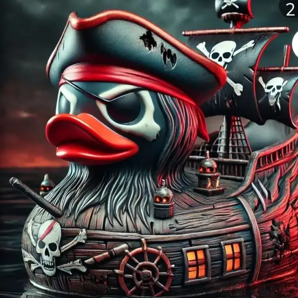 Pirate Ship Duck Resin Crafts Ornaments, Creative Home Decorations and Gifts - Lukalula.com 