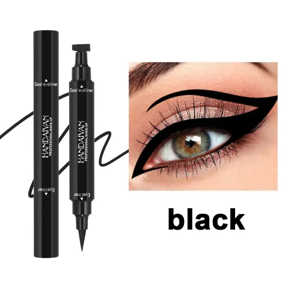 2 In 1 Waterproof Double Head Triangle Stamp Eyeliner - Lukalula.com 