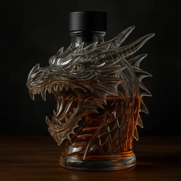Dragon's Wrath Whiskey Bottle, Whiskey Decanter, Whiskey Carafe for Wine, Liquor, Scotch, Bourbon, Brandy - Lukalula.com 