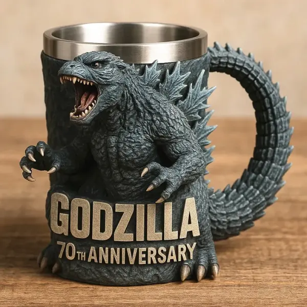 Godzilla 70th Anniversary 3D Mug, Resin Coffee Cup Beer Mug, Creative Gifts - Lukalula.com 