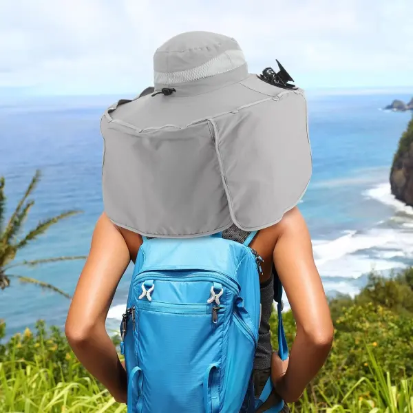 Wide Brim Sun Hat With 2 Fan - Lukalula.com 