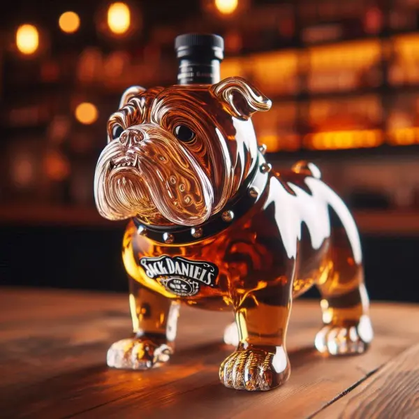 Bulldog Whiskey Bottle, Whiskey Decanter, Whiskey Carafe for Wine, Liquor, Scotch, Bourbon, Brandy - Lukalula.com 