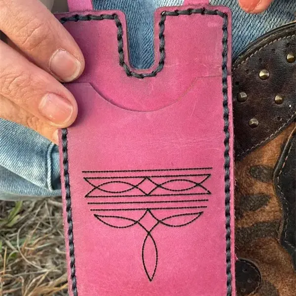 Western Boot Wallet With Snap Strap - Lukalula.com 