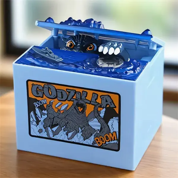 🦖Godzilla Coin-Stealing Bank 💰(Automatic Musical Piggy Bank) - Lukalula.com 