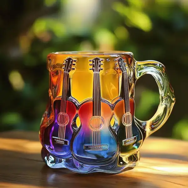 Handmade Cute Guitar Art Mug - Lukalula.com 