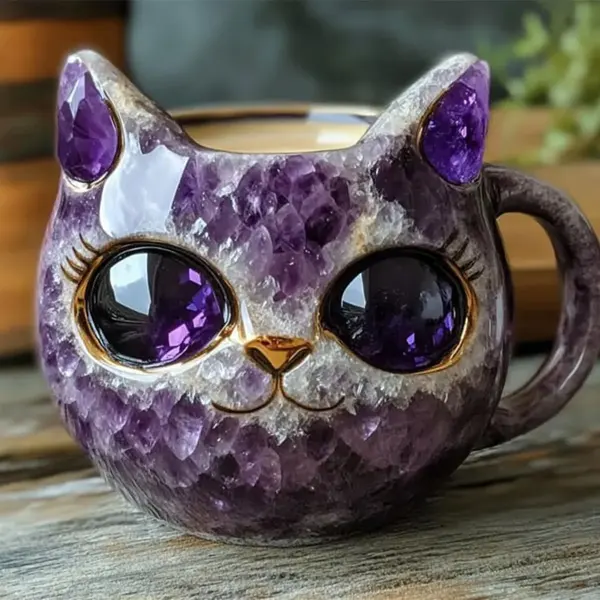 Crystal Geode Cat Mug - Lukalula.com 