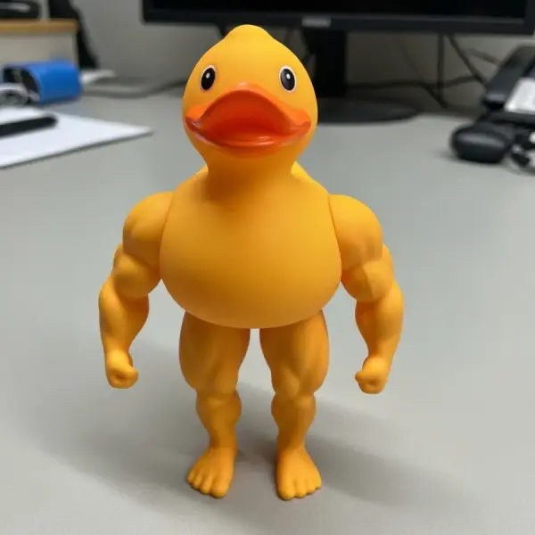 💪🦆 Strong Muscle Duck – The Gym Bro Of The Duck World - Lukalula.com 
