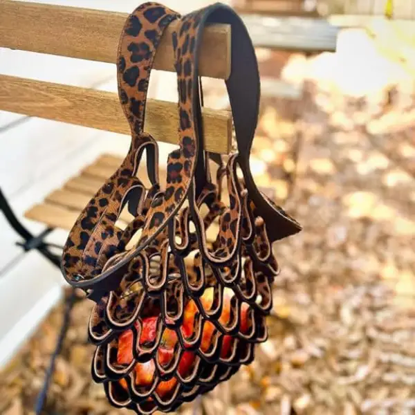 The Zest Bag - Handmade Leather Folding Tote Bag - Lukalula.com 