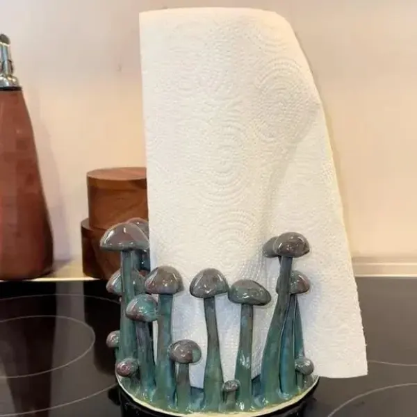 Enchanted Grove Mushroom Paper Towel Holder - Lukalula.com 