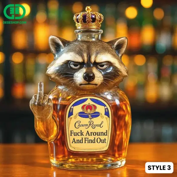 Swear Raccoon Whiskey Bottle - Lukalula.com 