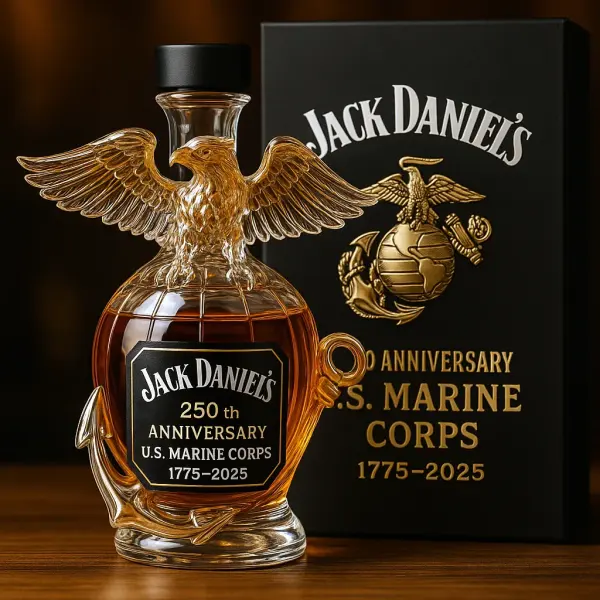 US Marine Corps 250th Anniversary Commemorative Whiskey Bottle - Lukalula.com 
