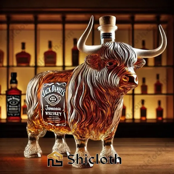 Highland Cow Whiskey Bottle - Lukalula.com 