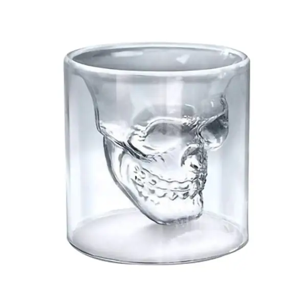 Double Skull Glasses For Cognac, Scotch, Cocktails, Rum, Coffee, Tea And A Variety Of Other Beverages - Lukalula.com 