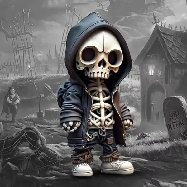 Halloween Gothic Decoration, Resin Craft Mini Skull Statue - Lukalula.com 