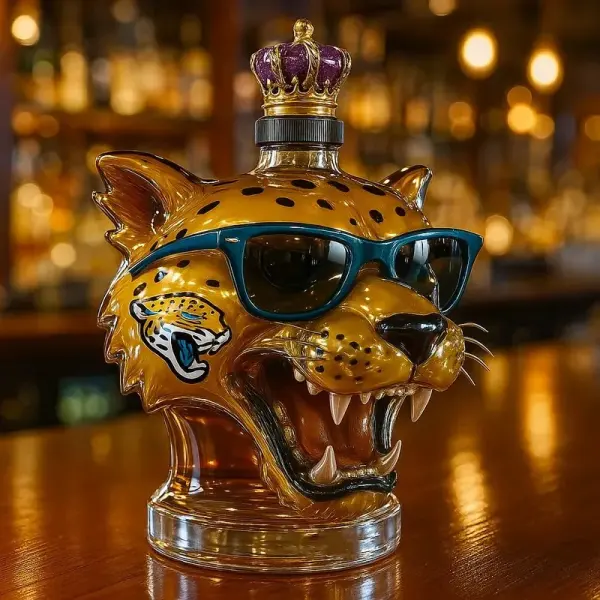 10oz Unique Leopard Print Whiskey Bottle - Lukalula.com 