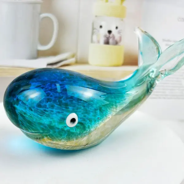 Handmade Crystal Whale Figurine Decor - Lukalula.com 