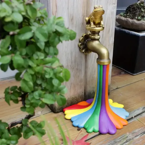 Garden Frog Rainbow Faucet Ornament - Lukalula.com 