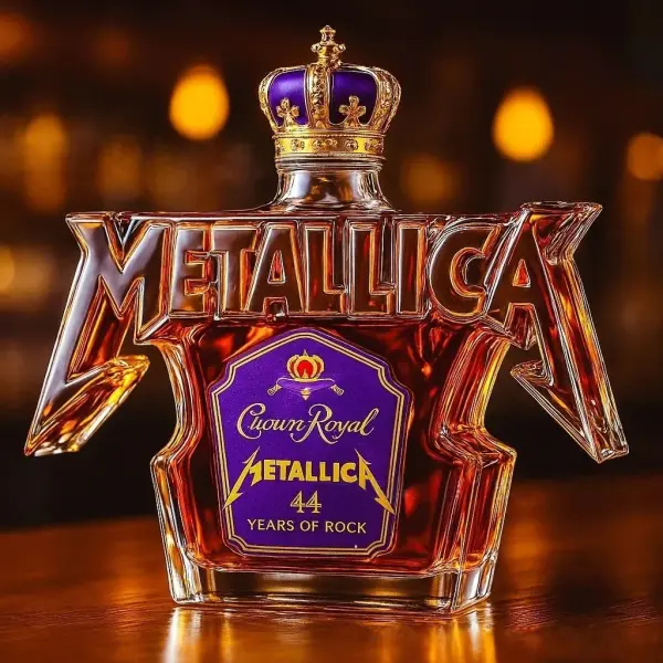 LIMITED EDITION PREMIUM Metallica 44 Years Of Rock Crown Royal Whiskey Bottle - Lukalula.com 