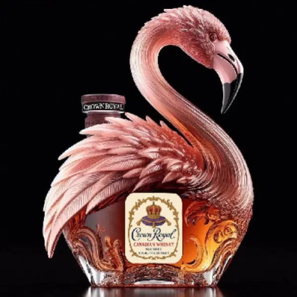 Flamingo Shaped Glass Bottle - Lukalula.com 
