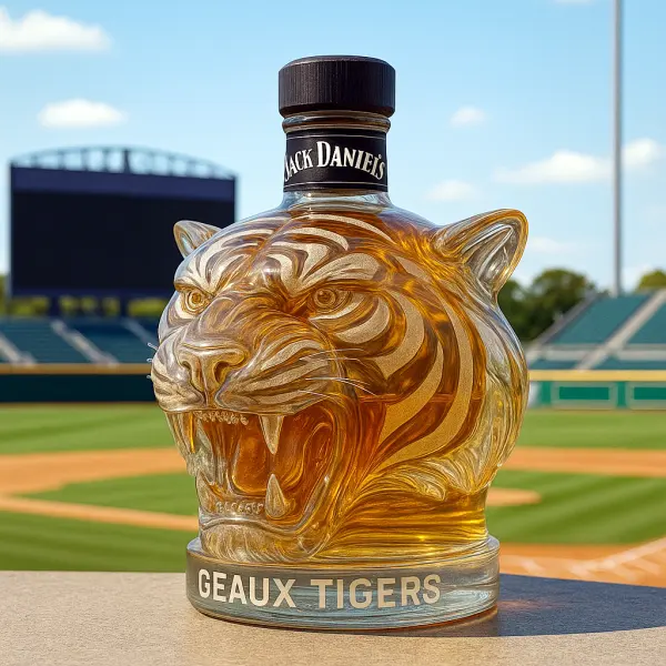 LSU Tiger Whiskey Bottle - Lukalula.com 