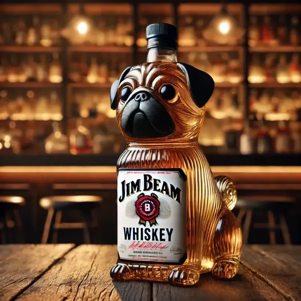 Pug Whiskey Bottle - Lukalula.com 