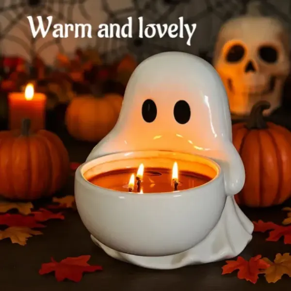 🎃Gute Ceramic Ghost Light Candle Holders - Lukalula.com 