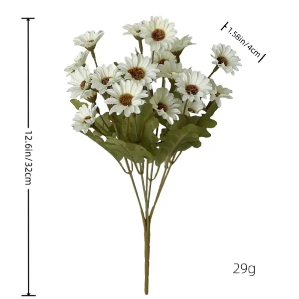 Artificial Outdoor Sunset Mums Flowers - UV Resistant, Waterproof, Windproof - Lukalula.com 
