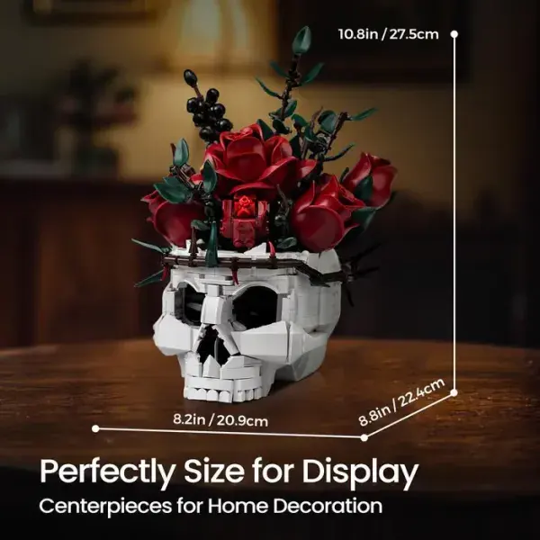 💀🌹Gothic Skull Rose Building Set - Lukalula.com 