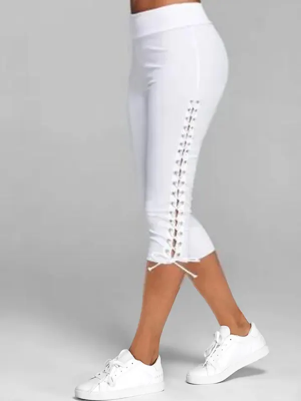 Fashion Lace-up Elastic Sports Pants - Oasisjoy.com 