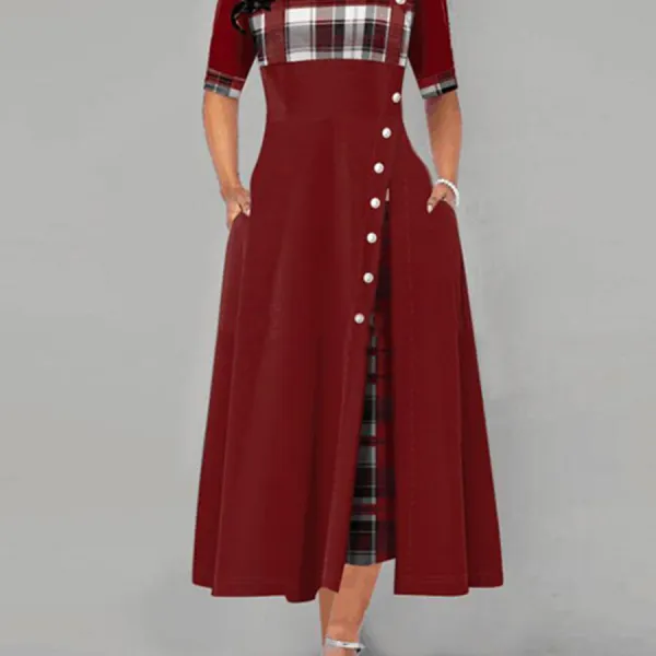 Casual Hit Color Irregular Dress - Kalesafe.com 