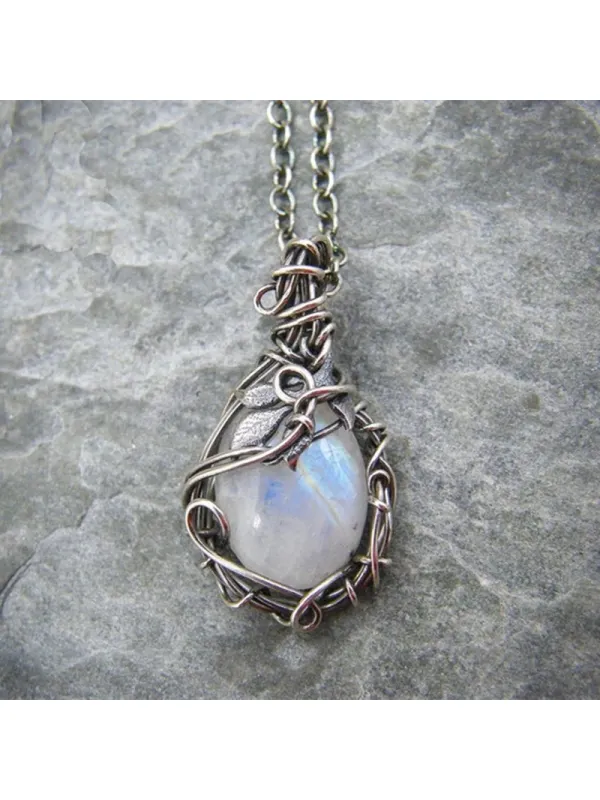 Vintage Wrap Moonstone Necklace - Realyiyishop.com 