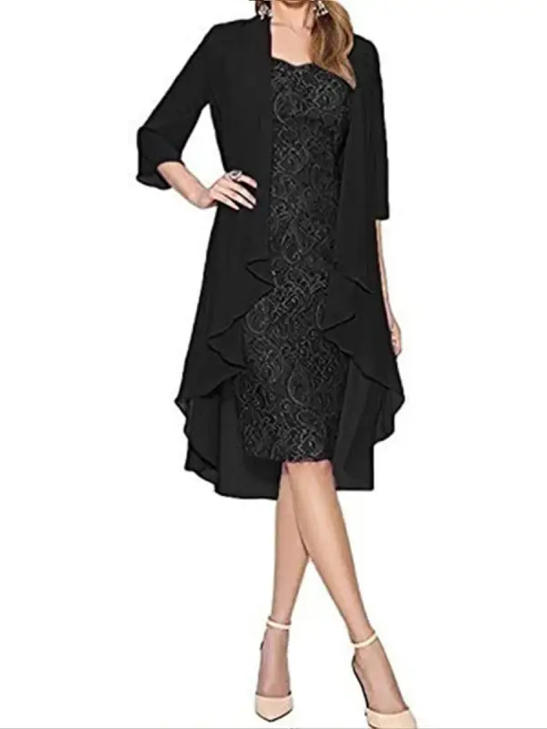 Two-piece Elegant And Fashionable Lace Dress - Godeskplus.chimpone.com 