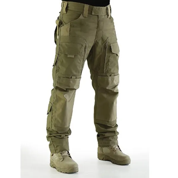 Men's Green Solid Outdoor Tactical Trousers - Dozenlive.com 