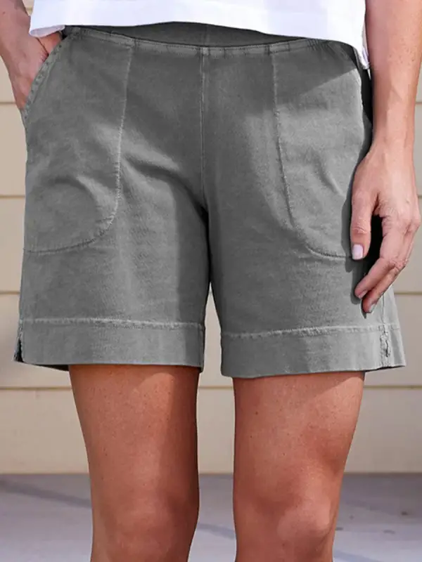 Pure Color Pocket Casual Shorts - Hoplady.chimpone.com 