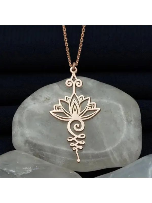 Vintage Lotus Necklace - Viewbena.com 