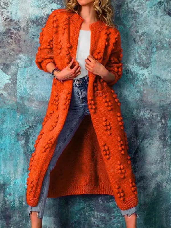 Fashion Poor Stitching Solid Color Sweater Coat - Realyiyishop.com 