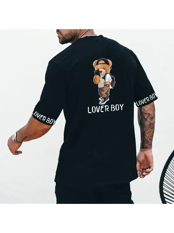 Fashion Design Bear Printed T-shirt - Realyiyi.com 