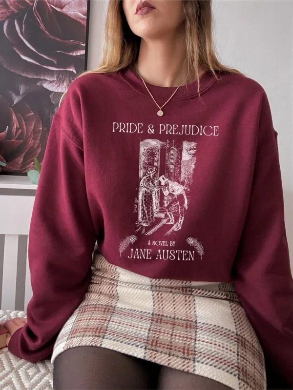 Vintage Pride And Prejudice Dark Academia Sweatshirt - Realyiyi.com 