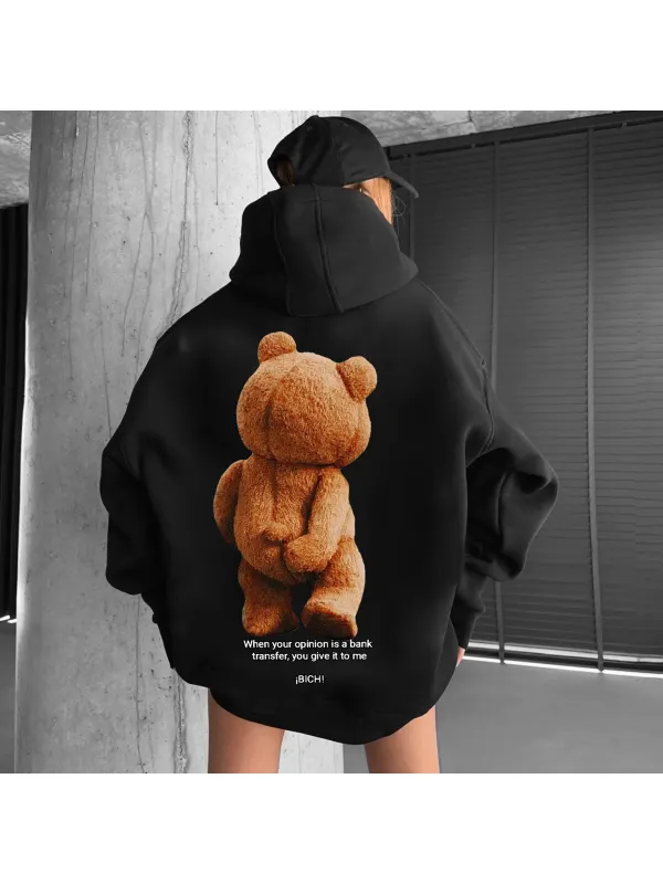 Oversize Teddy Bear Hoodie - Ootdmw.com 