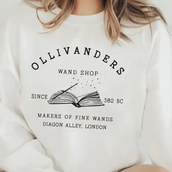 Ollivanders Wand Shop, Wizard Book Shop Sweatshirt - Cotosen.com 